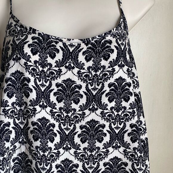 Black & Cream Floral Cami Camisole Top Med - Picture 2 of 7